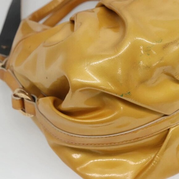 BVLGARI Chandra Hand Bag Enamel 2way Yellow Gold Auth 125921 - Picture 5 of 16